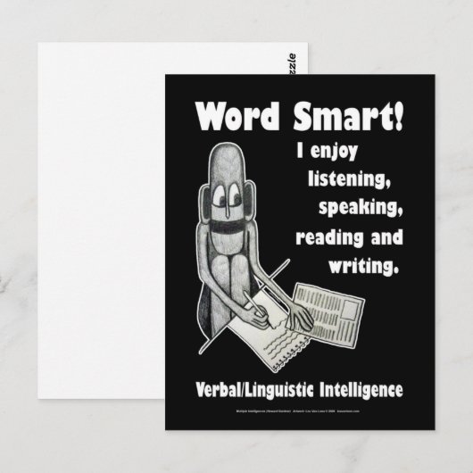 Word Smart - leeg Briefkaart (Voorkant / Achterkant)