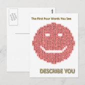 WORD SMILE POSTCARD+giftige Briefkaart (Voorkant / Achterkant)