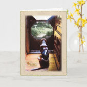 Word snel beter - Basset Hound Kaart (Gele Bloem)