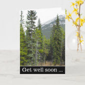 "Word snel beter ..." + Bos- en bergscène Kaart (Gele Bloem)