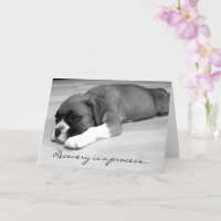 Word snel beter Boxer puppy wenskaart