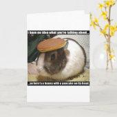 Word snel beter Bunny Kaart (Gele Bloem)