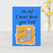 Word snel beter Gekwetste Gebroken Voetletsel Kaar Kaart (Gele Bloem)