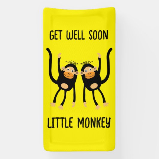 Word snel beter, kleine aap spandoek (Verticaal)
