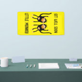 Word snel beter, kleine aap spandoek (Beurs)