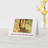 Word snel beter Knie chirurgie Kaart (Gele Bloem)