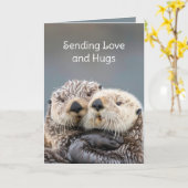 Word snel beter liefde knuffels Schattigee otters Kaart (Gele Bloem)