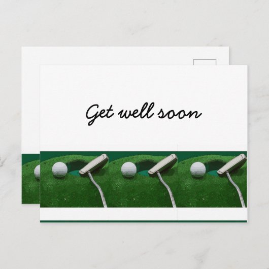 Word snel beter voor golfer briefkaart (Voorkant / Achterkant)