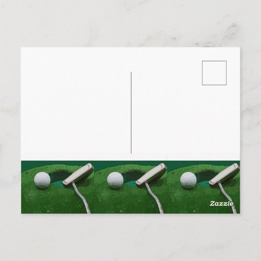 Word snel beter voor golfer briefkaart (Achterkant)