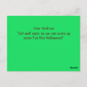 "Word snel beter, zodat we wat plezier kunnen make Briefkaart (Achterkant)