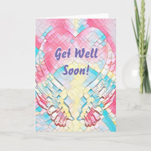 Word snel gezond Angel Wings Heart Kaart
