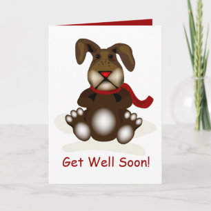 Word snel gezond Bunny Wenskaart Kaart
