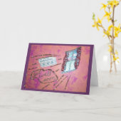 Word snel gezond Collage Kaart (Gele Bloem)