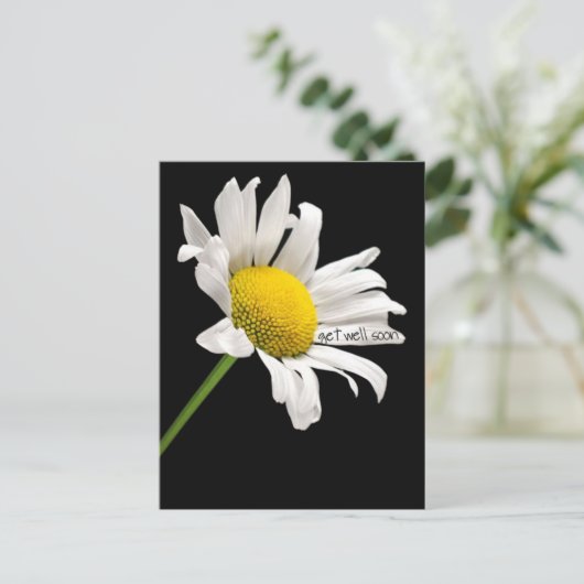Word snel gezond Daisy Briefkaart (Staand voorkant)