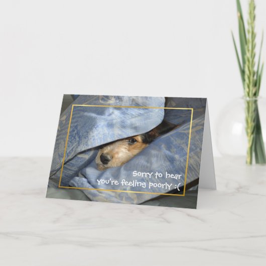 Word snel gezond hond kaart (Voorkant)