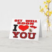 Word snel gezond Ik hou van je Kaart (Gele Bloem)