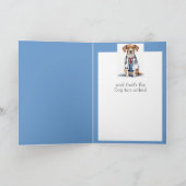 Word snel gezond, Masculine Fun Doctor's Dog Kaart (Binnen)