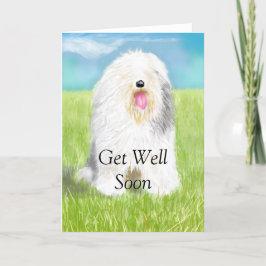 Word snel gezond met een schapenhond kaart