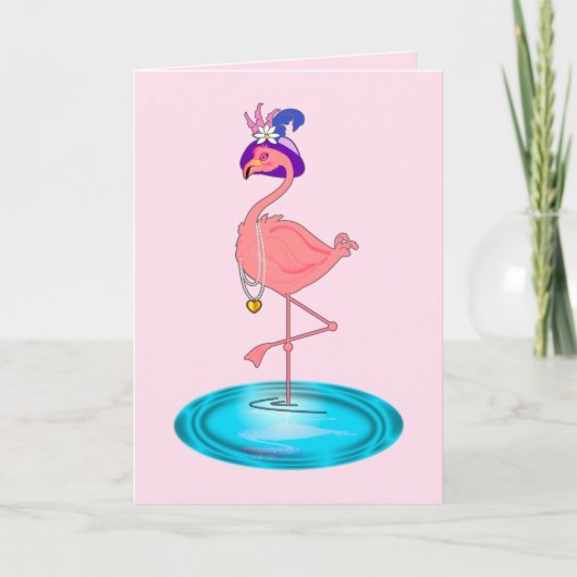Word snel gezond met flamingo kaart (Voorkant)