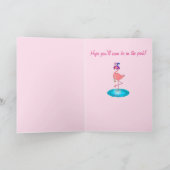 Word snel gezond met flamingo kaart (Binnen)