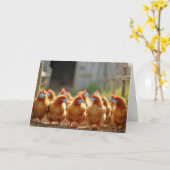 Word snel gezond met kipmaskers kaart (Gele Bloem)