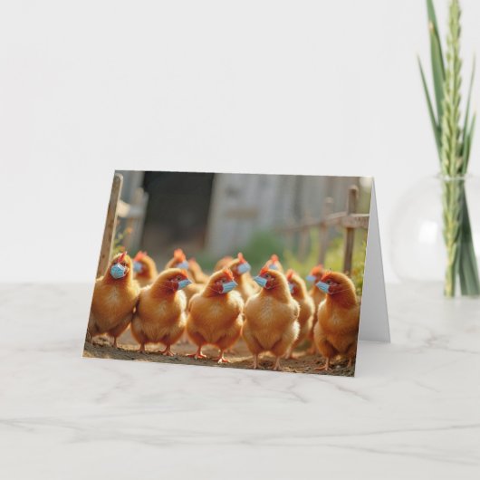 Word snel gezond met kipmaskers kaart (Voorkant)