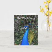 Word snel gezond - Peacock Kaart (Gele Bloem)