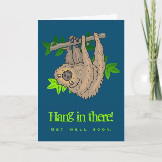 Word snel gezond Sloth Kaart (Voorkant)
