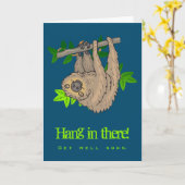 Word snel gezond Sloth Kaart (Gele Bloem)