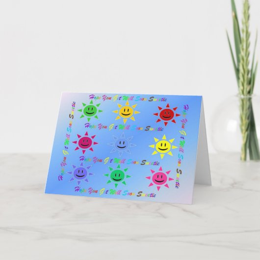 Word snel gezond Sweetie Kaart (Voorkant)