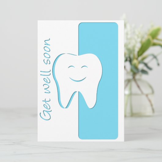 Word snel gezond - Tandarts Kaart (Staand voorkant)