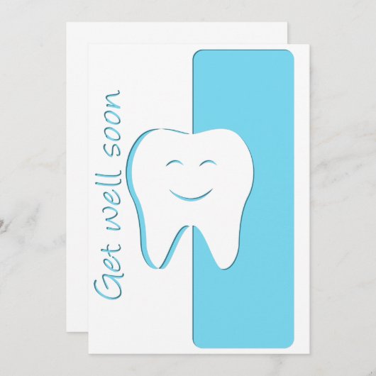 Word snel gezond - Tandarts Kaart (Voorkant / Achterkant)