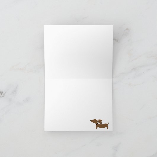 Word snel gezond Teckel Kaart (Binnen)