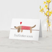 Word snel gezond Teckel liefhebbers vielen beter h Kaart (Gele Bloem)