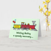 Word snel gezond Train  Kaart (Gele Bloem)