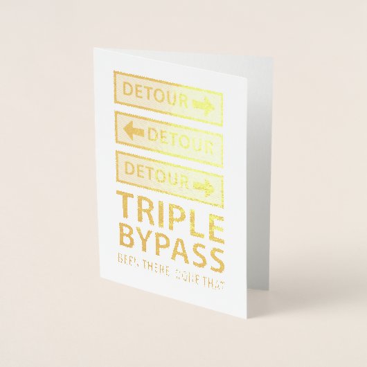 Word snel gezond Triple Bypass Heart Surgery Survi Folie Kaarten (Voorkant)