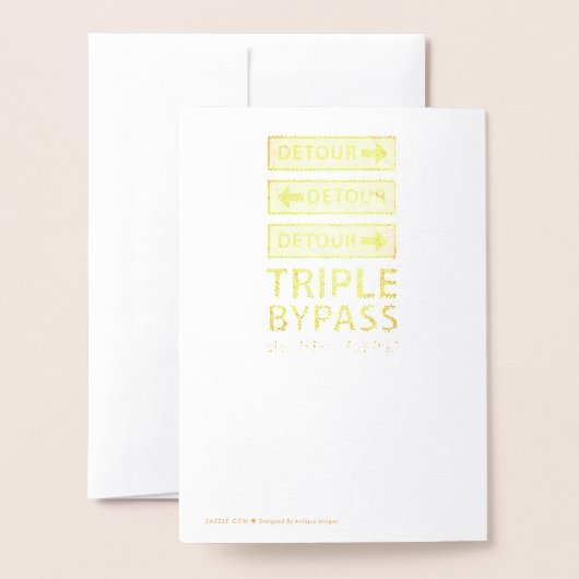 Word snel gezond Triple Bypass Heart Surgery Survi Folie Kaarten (Met envelop)