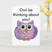 Word snel gezond Uil Kaart (Gele Bloem)