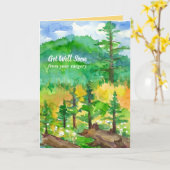 Word snel gezond van een operatie aan de bomen van kaart (Gele Bloem)