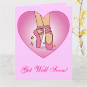 Word snel gezond van het dansteam of de dansles kaart (Gele Bloem)