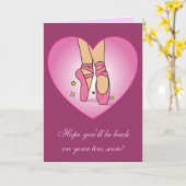 Word snel gezond van het dansteam of de dansles kaart (Gele Bloem)