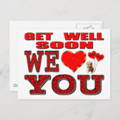 Word snel gezond, we houden van je briefkaart (Voorkant / Achterkant)