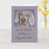 Word snel gezond Weimaraner Wenskaart Kaart (Gele Bloem)