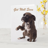 Word snel gezond wenskaart kaart (Gele Bloem)