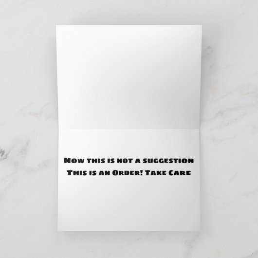 ** WORD SNEL GOED ** GEEN SUGGESTIE - EEN "BESTELL KAART (Binnen)