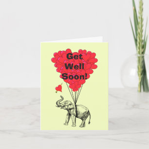 Word snel goed leuk olifantenontwerp kaart