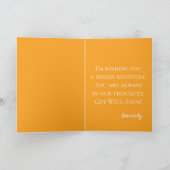 Word snel goed Mooie Zonnebloem Hart Boeket Kaart (Binnen)