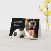 Word snel goed voetbal bokser wenskaart kaart (Gele Bloem)