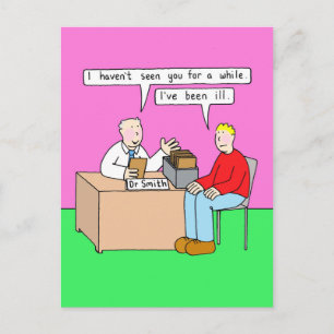 Word snel Humor in de Kantoor van de dokter Briefkaart