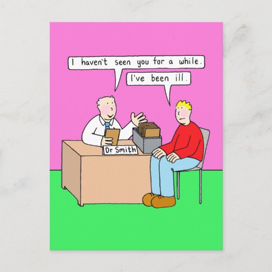 Word snel Humor in de Kantoor van de dokter Briefkaart (Voorkant)